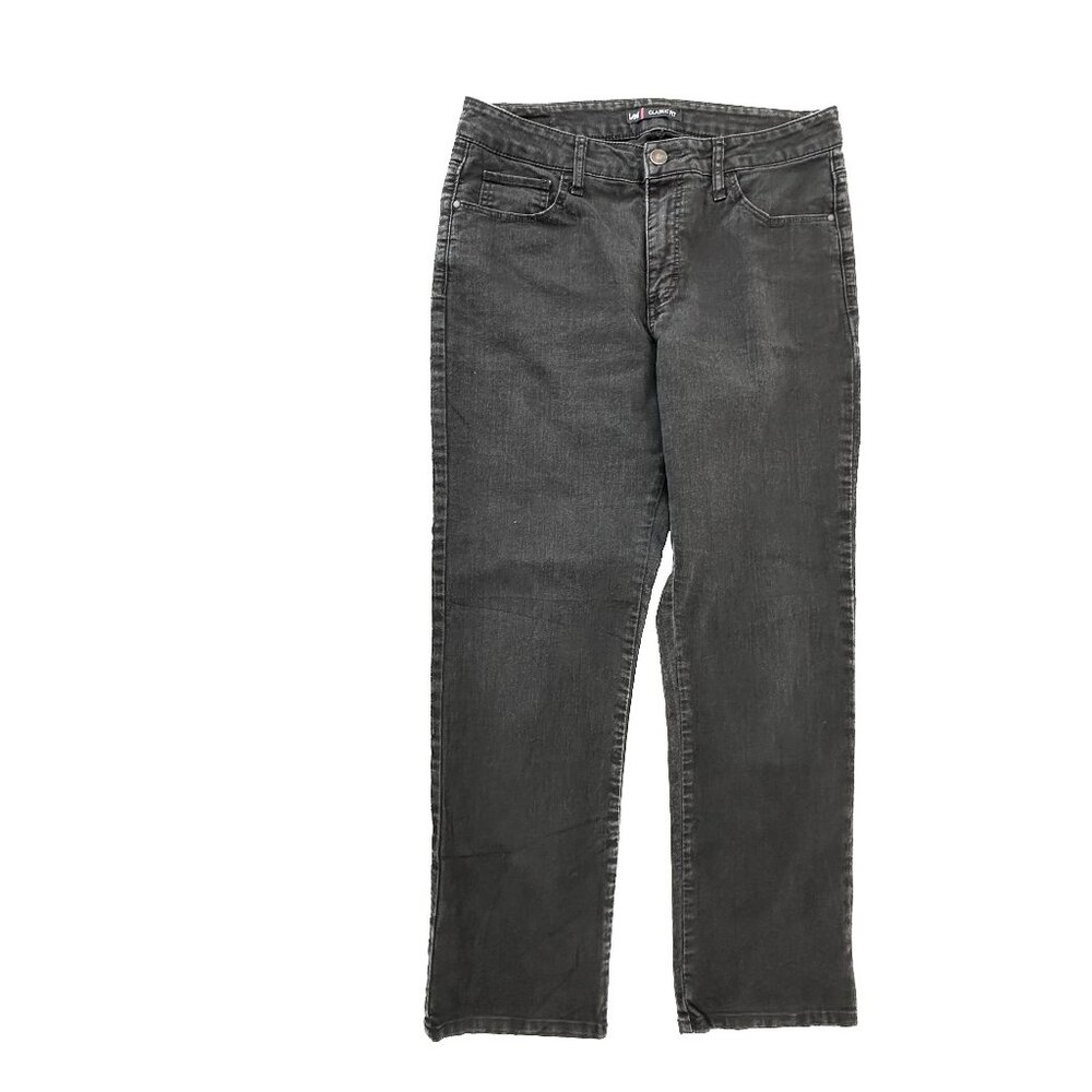 Lee Classic Fit Straight Leg Women's size 12P Black Denim jeans